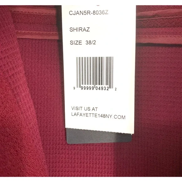 NEW Lafayette 148 New York Sz EU 38 US 2 Shiraz Wool Knit Zip Career Jacket NWT